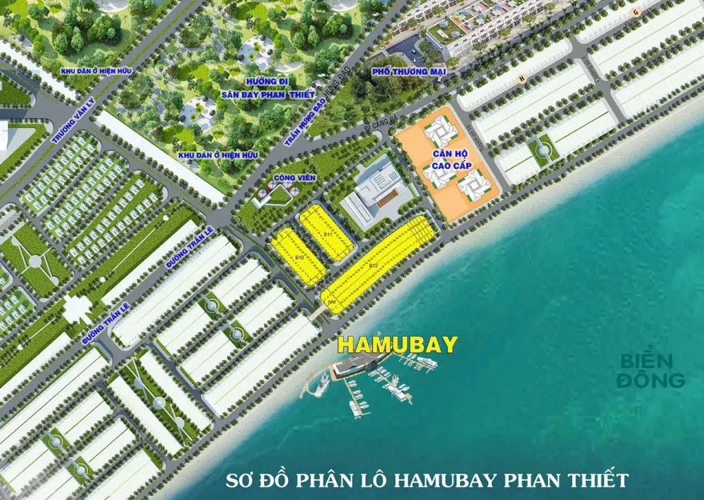 Mặt bằng phân lô dự án Hamubay Phan Thiết